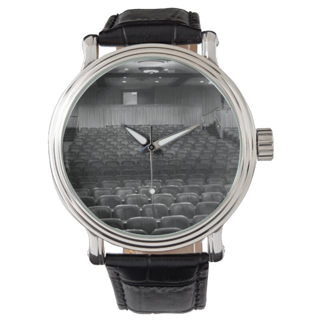 Reloj De Pulsera Sesión de teatro foto en blanco negro (Anverso)