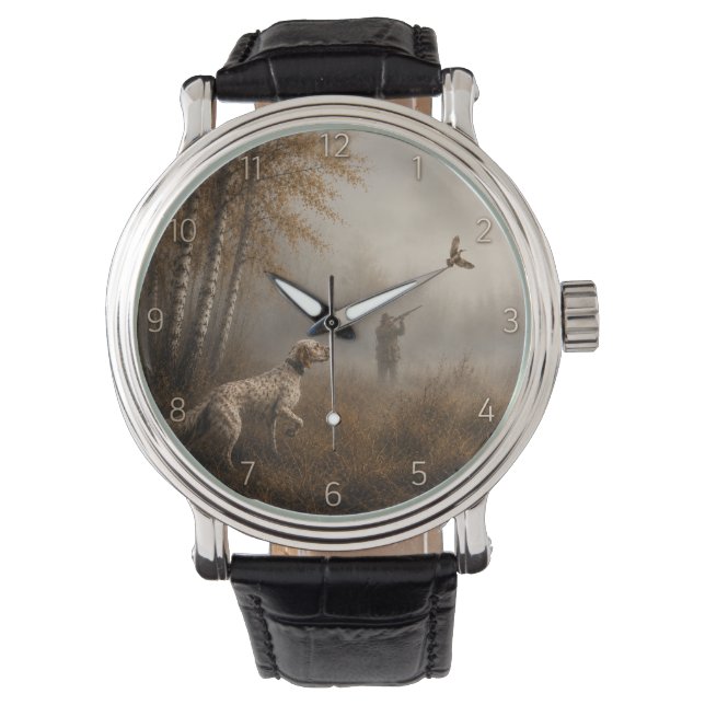Reloj De Pulsera Setter inglés, caza de chocha (Anverso)