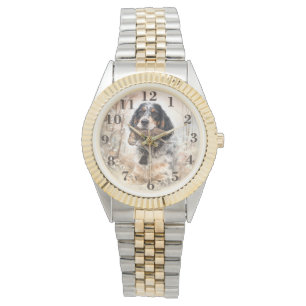 Reloj De Pulsera Setter Inglés, Caza de Chocha ,Arte Canino
