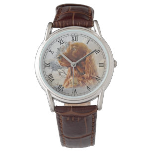 Reloj De Pulsera Setter irlandés con faisán