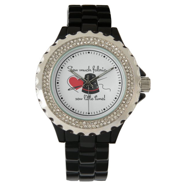 Reloj De Pulsera Sew Many Fabric (Anverso)