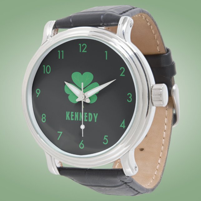 Reloj De Pulsera Shamrock Green Clover Irlanda Celtic Irish Name (Subido por el creador)