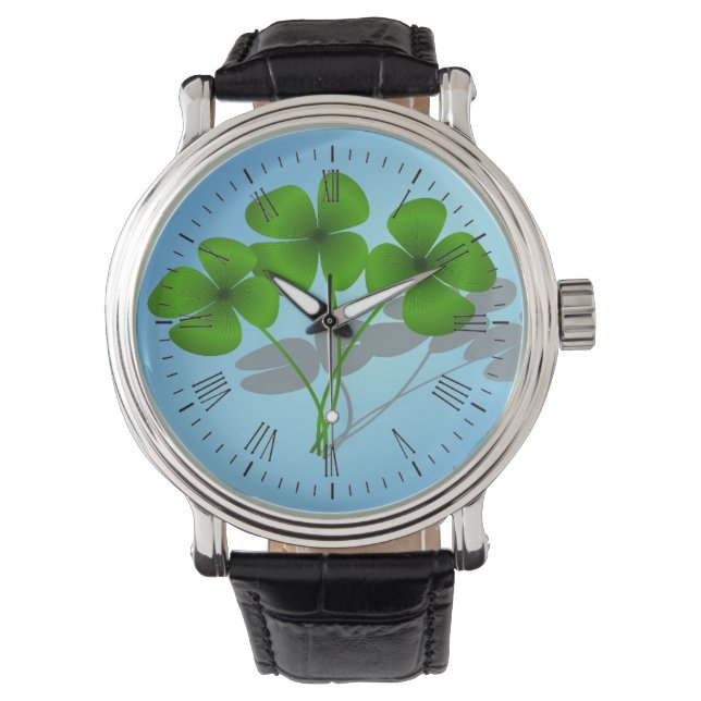 Reloj De Pulsera Shamrock irlandés (Anverso)
