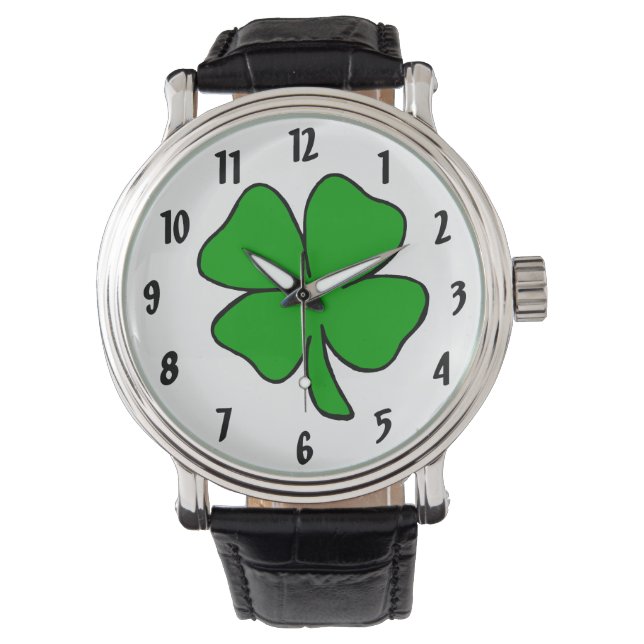 Reloj De Pulsera Shamrock irlandés (Anverso)