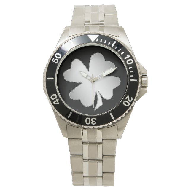 Reloj De Pulsera Shamrock plateado (Anverso)