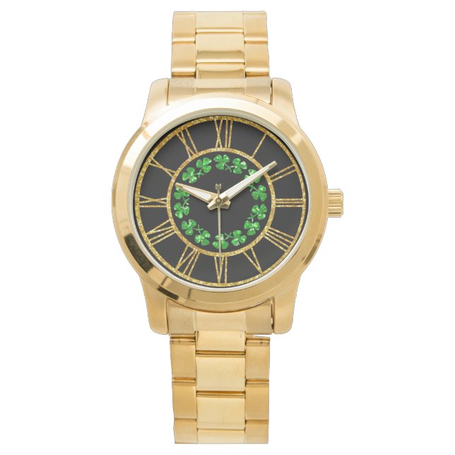 Reloj De Pulsera Shamrock verde del espíritu irlandés (Anverso)
