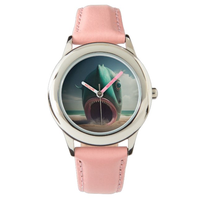 Reloj De Pulsera Shark sculpture on the beach (Anverso)