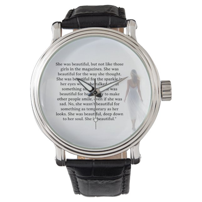 Reloj De Pulsera She was beautiful   quote (Anverso)