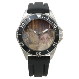 Reloj De Pulsera Shearing the Rams (Arte Australiano) (Tom Roberts)