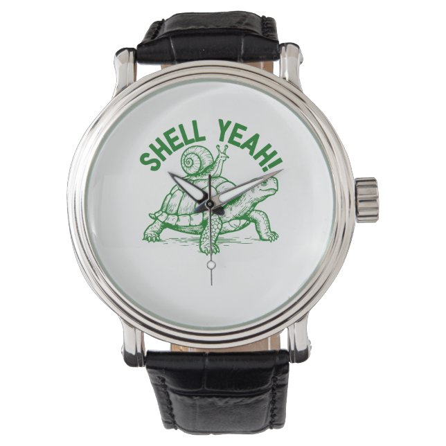 Reloj De Pulsera Shell Yeah Turtle Snowden (Anverso)