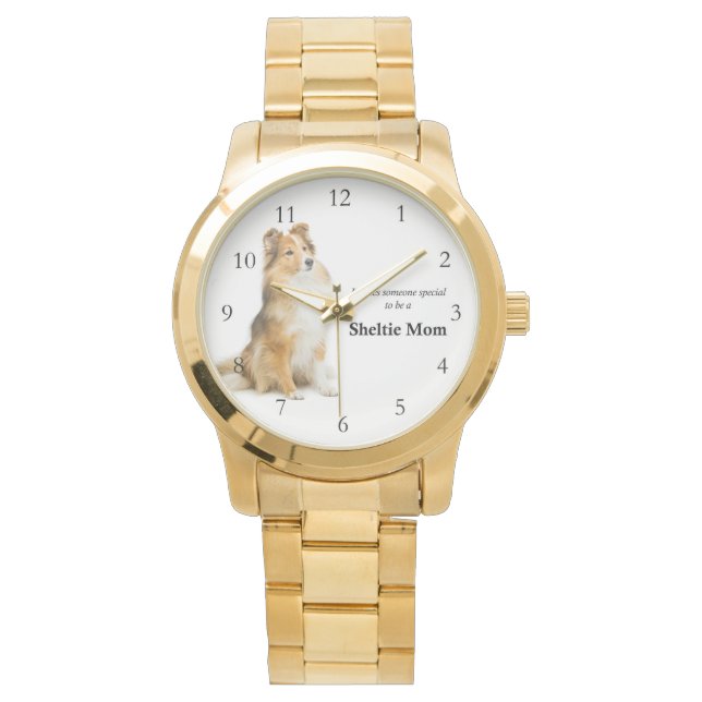 Reloj De Pulsera Sheltie Mom Watch (Anverso)