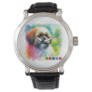 Reloj De Pulsera Shih Tzu Dog 200924AREF131 - Watercolor