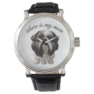 Reloj De Pulsera Shih Tzu - ¿Dónde Está Mi Mamá?