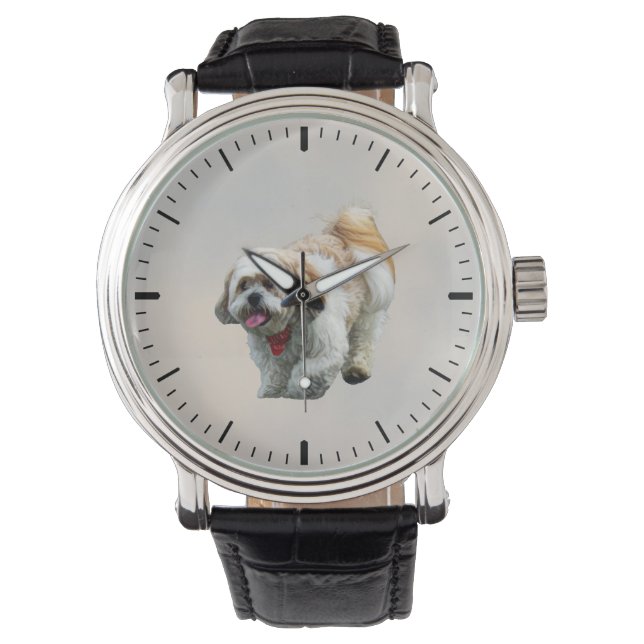 Reloj De Pulsera Shih Tzu Walking (Anverso)