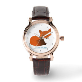 Reloj De Pulsera Shy Little Red Fox personalizado