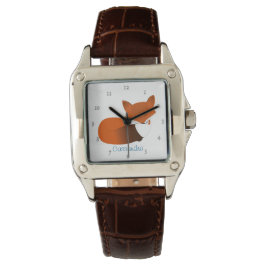 Reloj De Pulsera Shy Little Red Fox personalizado
