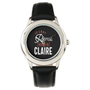 Reloj De Pulsera Si se pierde, regrese a Claire