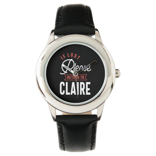 Reloj De Pulsera Si se pierde, regrese a Claire (Anverso)