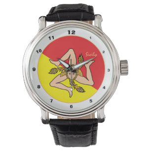 Reloj De Pulsera Sicilia watch, Bandera siciliana, moda de moda
