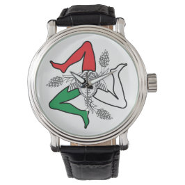 Reloj De Pulsera Sicilian Trinacria Medusa Design