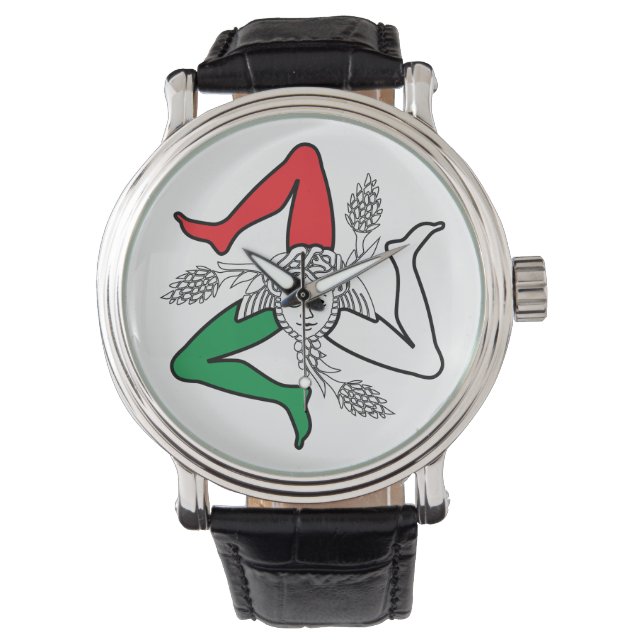 Reloj De Pulsera Sicilian Trinacria Medusa Design (Anverso)