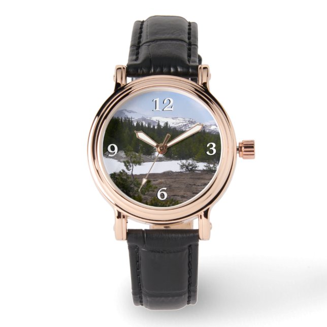 Reloj De Pulsera Sierra Nevada y nieve en Yosemite (Anverso)