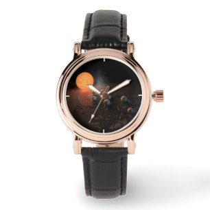 Reloj De Pulsera Siete planetas en órbita alrededor de la estrella