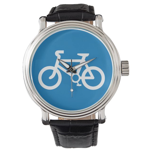 Reloj De Pulsera Signo de advertencia de la bicicleta (Anverso)