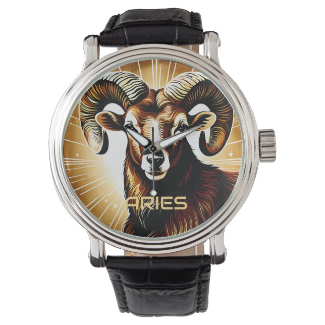 Reloj De Pulsera Signo de astrología de Aries (Anverso)