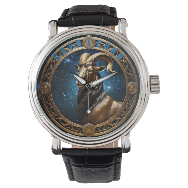 Reloj De Pulsera Signo de astrología de Capricornio (Anverso)