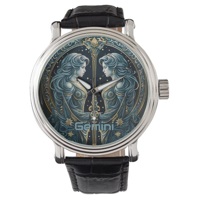 Reloj De Pulsera Signo de astrología de Gemini (Anverso)