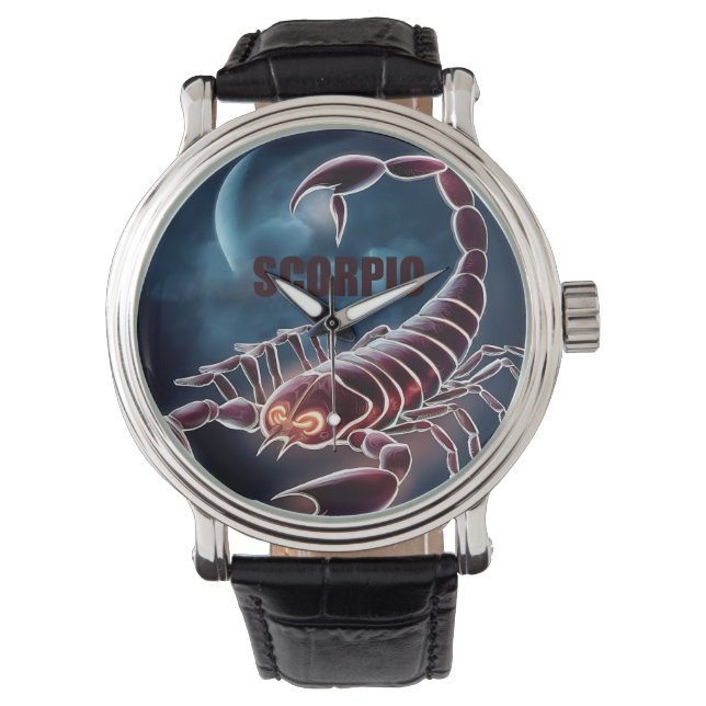Reloj De Pulsera Signo de astrología de Scorpio (Anverso)