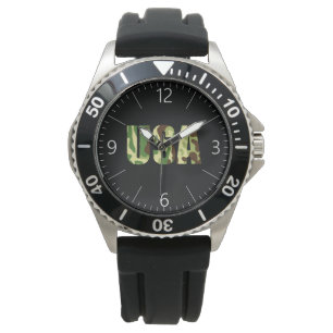 Reloj De Pulsera Signo de camuflaje khaki de EE.UU.