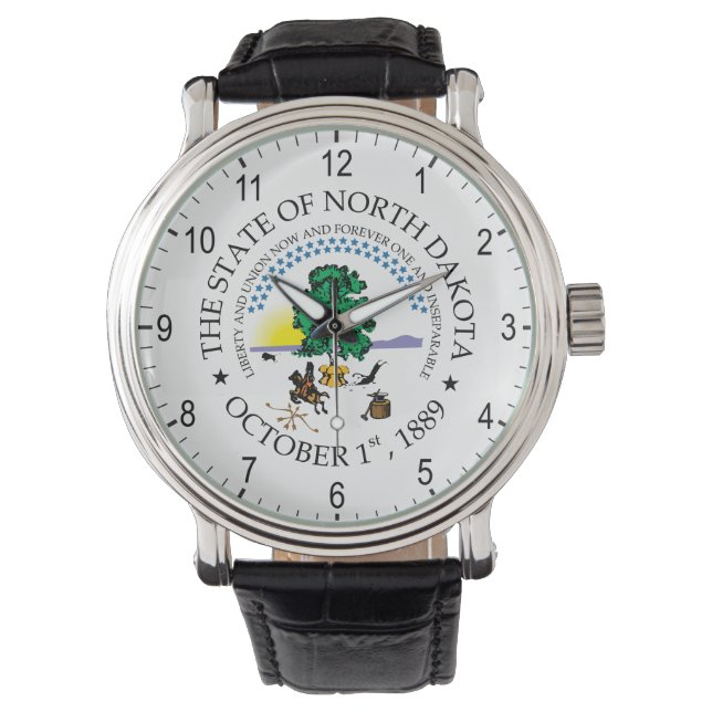 Reloj De Pulsera Signo de Dakota del Norte (Anverso)