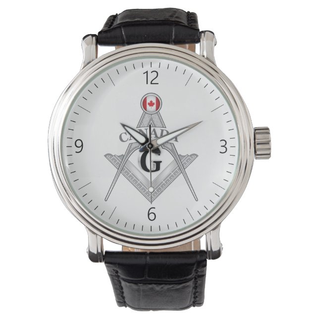 Reloj De Pulsera signo de la masonería canadiense (Anverso)