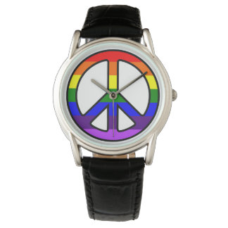 Reloj De Pulsera Signo de paz arco iris