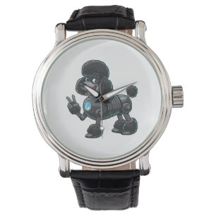 Reloj De Pulsera Signo de paz de Cyborg Poodle Robot