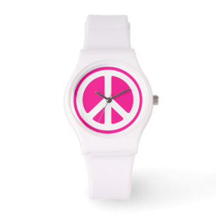 Reloj De Pulsera Signo de paz rosa