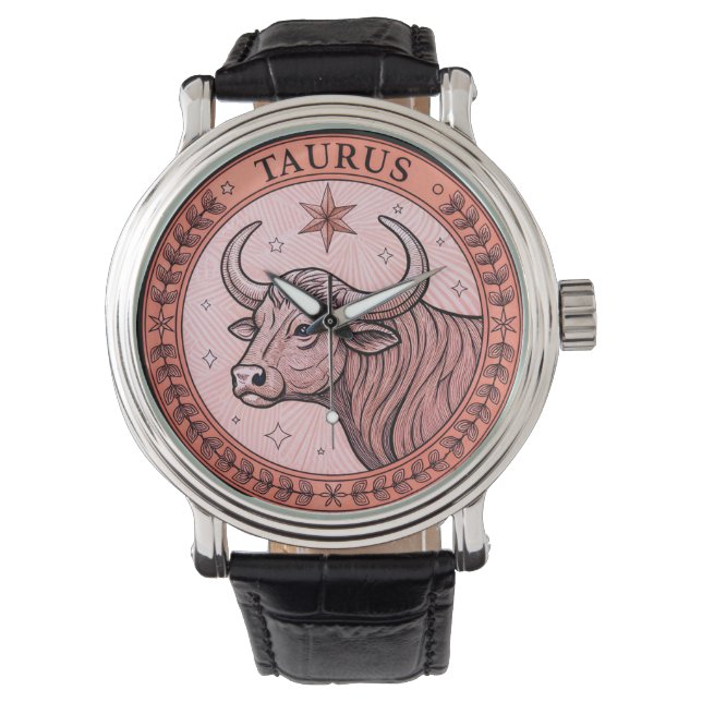 Reloj De Pulsera Signo de Taurus del zodiaco (Anverso)