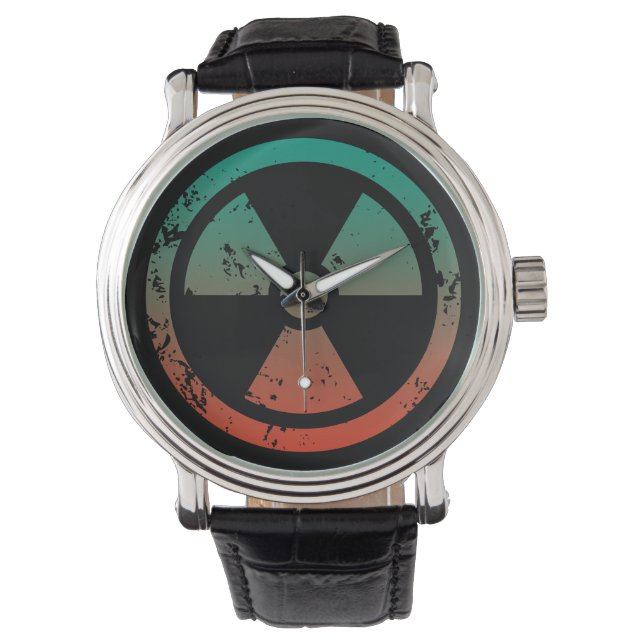 Reloj De Pulsera Signo radioactivo nuclear (Anverso)