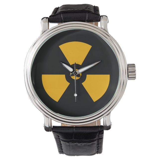 Reloj De Pulsera Signo radioactivo nuclear (Anverso)