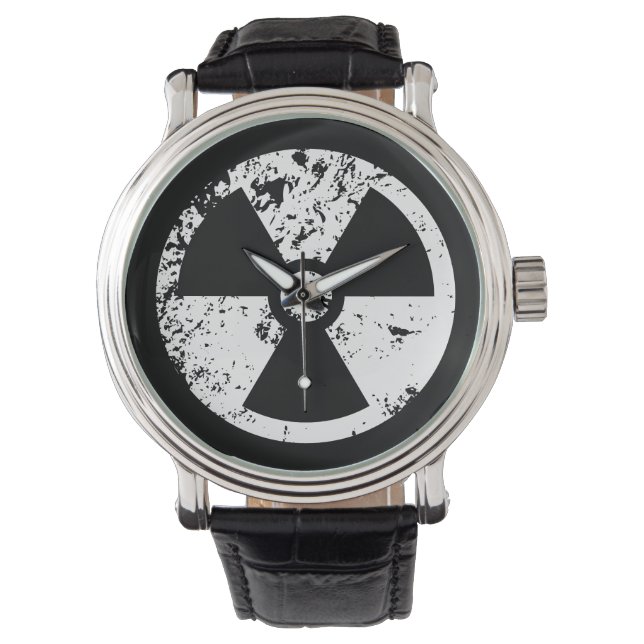 Reloj De Pulsera Signo radioactivo nuclear (Anverso)