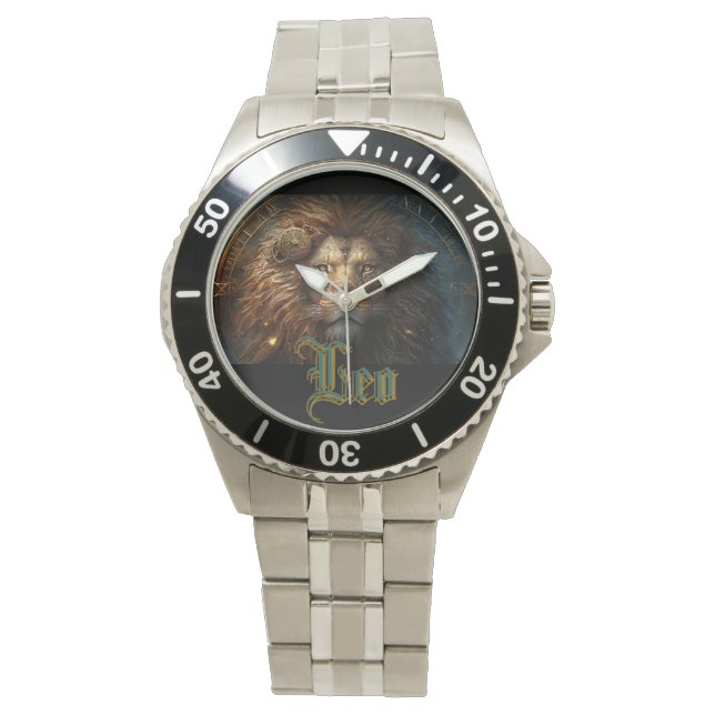 Reloj De Pulsera Signo zodiacal de Leo (Anverso)