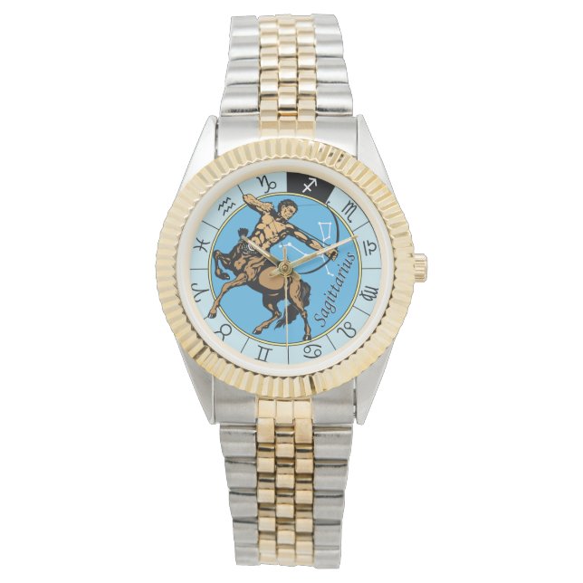 Reloj De Pulsera signo zodiaco astrológico sagitario (Anverso)