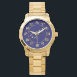Reloj De Pulsera Signos astrológicos zodiacos<br><div class="desc">Como Astrologer Steampunk lo diseñé para mi propio reloj. Estaba tan feliz con eso que decidí compartirlo en Zazzle. Llevo mucho azul y oro cuando hago operaciones y no pude encontrar un diseño que me gustaba para un reloj. Lo diseñé para que encajara con mi ropa, ¡pero se ve fab...</div>