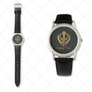 Reloj De Pulsera Sikh Khanda "Sin miedo y libre"