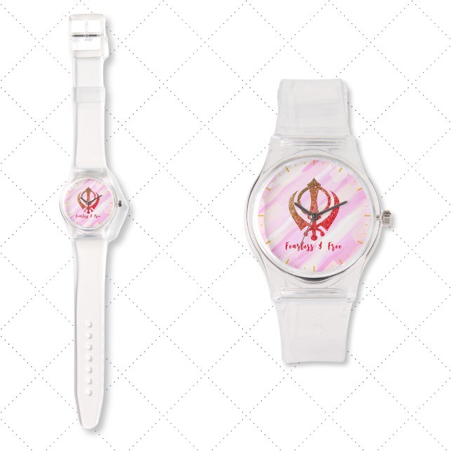 Reloj De Pulsera Sikh Khanda "Sin miedo y libre" (Subido por el creador)