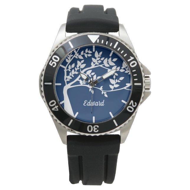 Reloj De Pulsera Silhouette de árbol (Anverso)