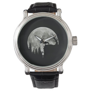 Reloj De Pulsera Silhouette de Border Collie en Perro de Halloween