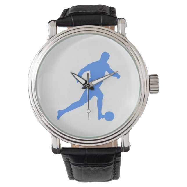 Reloj De Pulsera Silhouette de fútbol (Anverso)